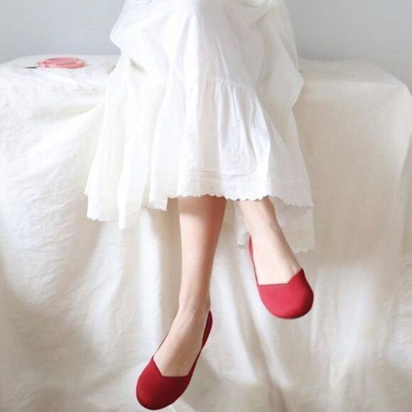 Rothy's 'The Flat Slip-On' Shoes in 'Scooter Red' Size 7